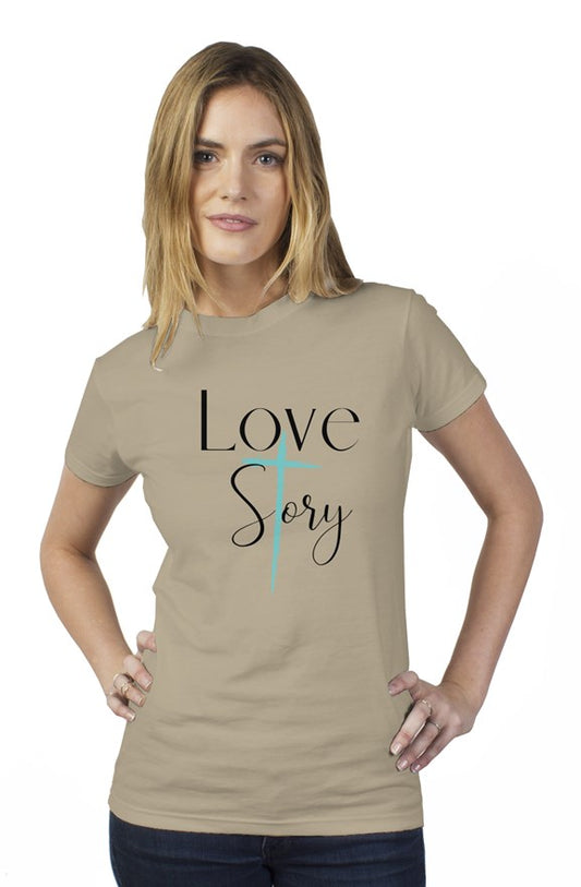 Love Story Cross - Tultex Women's T-shirt